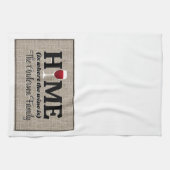 Thuis is waar de wijn is gepersonaliseerd theedoek (Horizontaal)