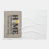 Thuis is waar de wijn is gepersonaliseerd theedoek (Horizontaal)