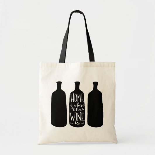 Thuis is waar de wijn is tote bag (Voorkant)