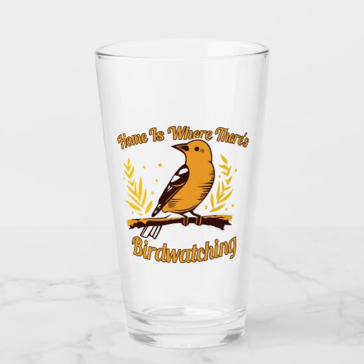 Thuis is waar er vogelobservatie is glas (Voorkant)