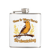 Thuis is waar er vogelobservatie is heupfles (Voorkant)