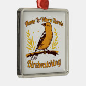 Thuis is waar er vogelobservatie is metalen ornament (Rechts)