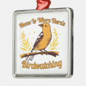 Thuis is waar er vogelobservatie is metalen ornament (Links)