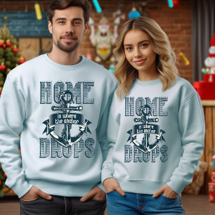 Thuis is waar het anker t-shirt laat vallen
