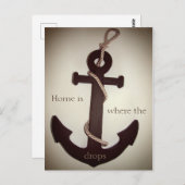 Thuis is waar het anker valt briefkaart (Voorkant / Achterkant)