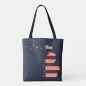 Thuis is waar het hart | Amerikaan Michigan Tote Bag (Achterkant)
