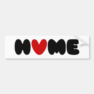 Thuis is waar het hart bumpersticker