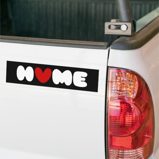Thuis is waar het hart Bumpersticker is (Op Truck)