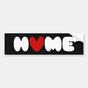 Thuis is waar het hart Bumpersticker is