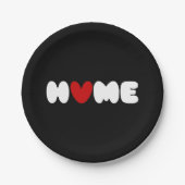 Thuis is waar het hart Bumpersticker is Papieren Bordje (Voorkant)