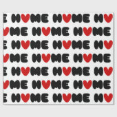 Thuis is waar het hart cadeaupapier (Vlak)