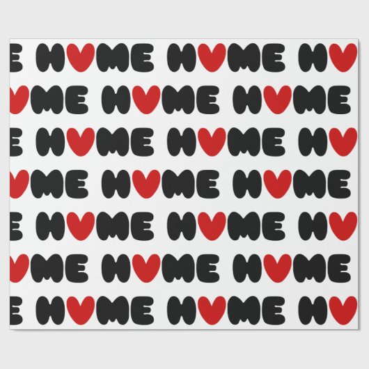 Thuis is waar het hart cadeaupapier (Vlak)