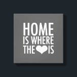 Thuis is waar het hart canvas afdruk<br><div class="desc">.</div>