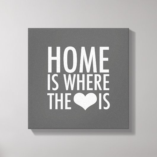 Thuis is waar het hart canvas afdruk (Voorkant)