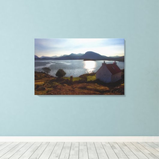 Thuis is waar het hart canvas afdruk (Insitu (Houten vloer))