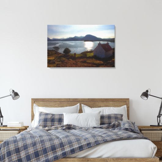 Thuis is waar het hart canvas afdruk (Insitu (Slaapkamer))