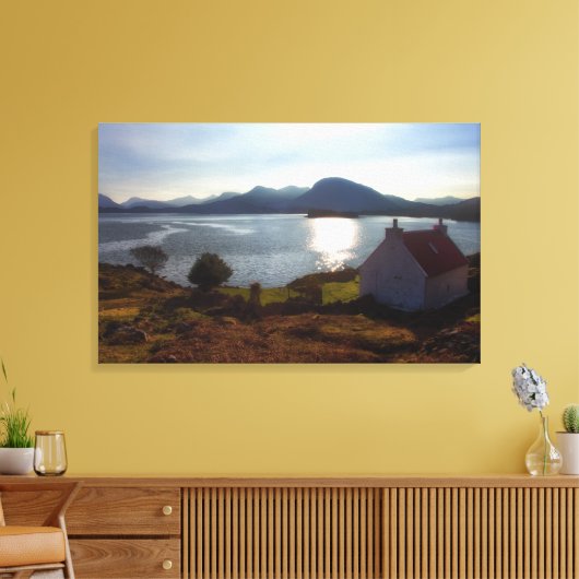 Thuis is waar het hart canvas afdruk (Insitu (Woonkamer))