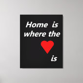 Thuis is waar het hart canvas afdruk (Voorkant)