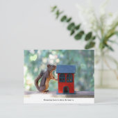 Thuis is waar het hart een eekhoorn is briefkaart (Staand voorkant)