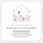 Thuis is waar het hart | Herfst in de liefde? | ma Vierkante Sticker (Voorkant)