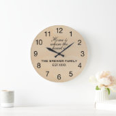 Thuis is waar het hart het familienaam slot is grote klok (Huis)