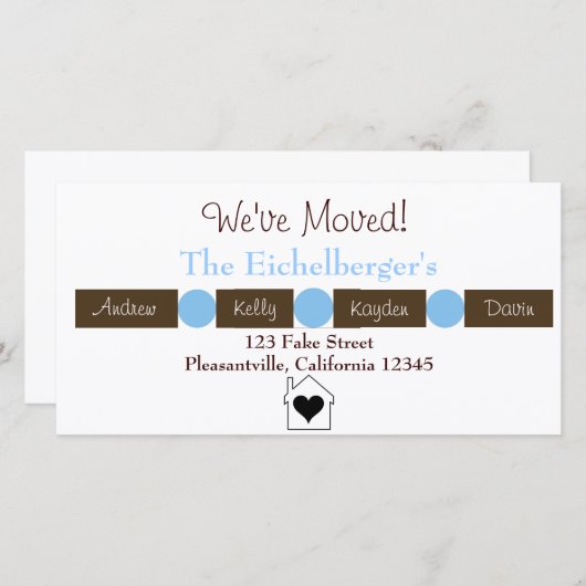 Thuis is waar het hart is aankondiging (Voorkant / Achterkant)