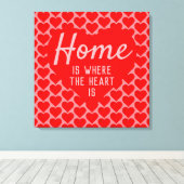 Thuis is waar het hart is Bericht Canvas Afdruk (Insitu (Houten vloer))