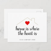 Thuis is waar het hart is bestemd voor realiteitma briefkaart (Voorkant / Achterkant)