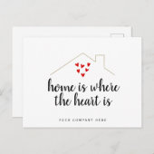 Thuis is waar het hart is bestemd voor realiteitma briefkaart (Voorkant / Achterkant)