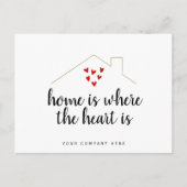 Thuis is waar het hart is bestemd voor realiteitma briefkaart (Voorkant)