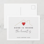 Thuis is waar het hart is bestemd voor realiteitma briefkaart (Voorkant / Achterkant)