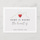 Thuis is waar het hart is bestemd voor realiteitma briefkaart (Voorkant)