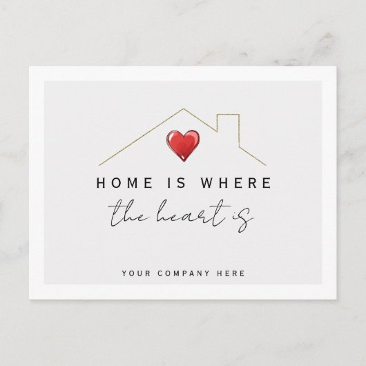 Thuis is waar het hart is bestemd voor realiteitma briefkaart (Voorkant)