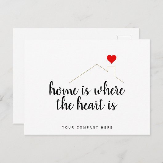 Thuis is waar het hart is bestemd voor realiteitma briefkaart (Voorkant / Achterkant)
