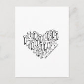 Thuis is waar het hart is briefkaart (Voorkant)