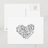 Thuis is waar het hart is briefkaart (Voorkant / Achterkant)