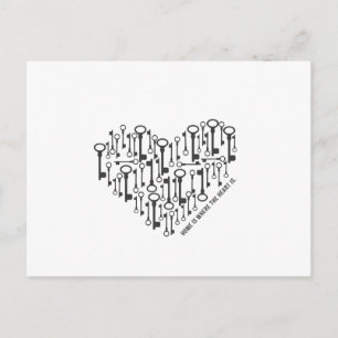 Thuis is waar het hart is briefkaart