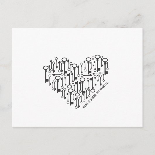 Thuis is waar het hart is briefkaart (Voorkant)