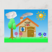 Thuis is waar het hart is briefkaart (Voorkant)