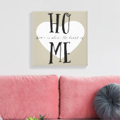 Thuis is waar het hart is canvas afdruk (Insitu (Woonkamer))