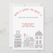 Thuis is waar het hart is dat we hebben verhuisd aankondiging (Voorkant)