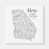 Thuis is waar het hart is Georgië Magneet (Voorkant)