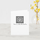 Thuis is waar het hart is | Hmong geïnspireerde ka Kaart (Gele Bloem)