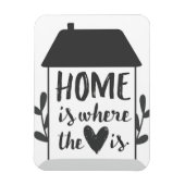 Thuis is waar het hart is - magneet (Verticaal)