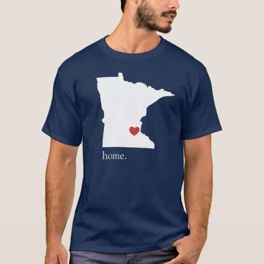 Thuis is waar het hart is - Minnesota T-shirt (Voorkant)
