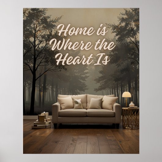 Thuis is waar het hart is poster (Voorkant)