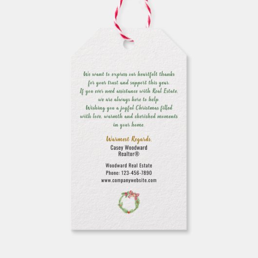 Thuis is waar het hart is | Realtor Kerst Pop By Cadeaulabel (Achterkant)