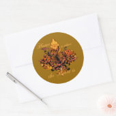 Thuis is waar het hart is ronde sticker (Envelop)