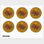 Thuis is waar het hart is ronde sticker (Vel)