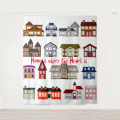 Thuis is waar het hart is Tapijt Wandkleed (Voorkant)